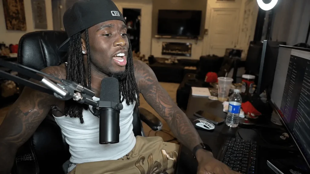 Kai Cenat streaming setup tied to his net worth and career
