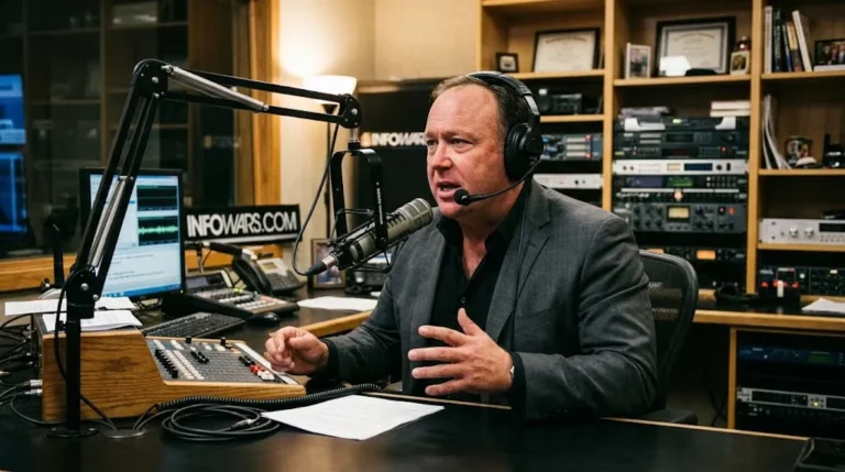 Alex Jones net worth broadcast studio