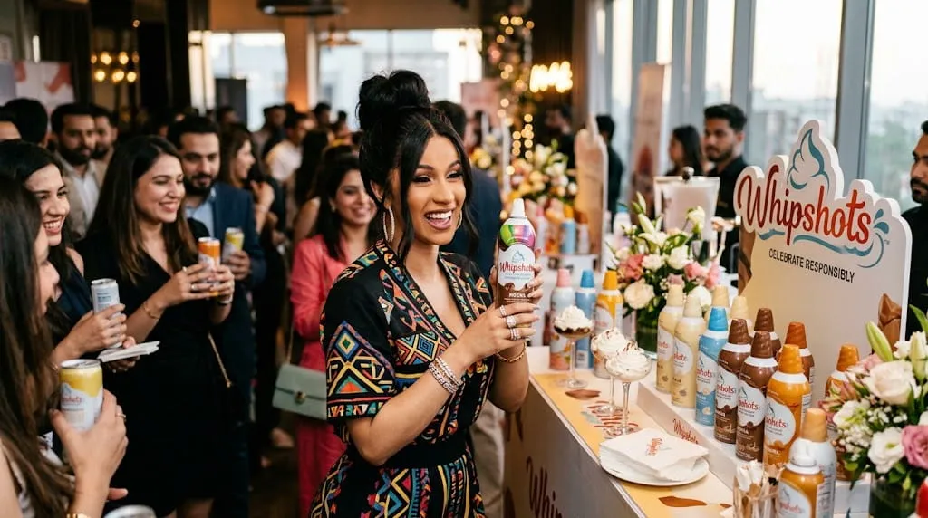 Cardi B at a business event, one of several income streams behind her net worth