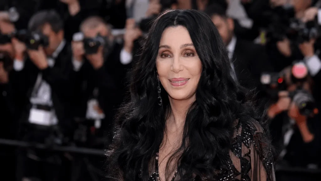 Cher at a film awards ceremony, part of her Cher net worth acting career