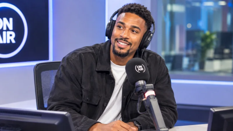 Jordan Banjo hosting a radio breakfast show