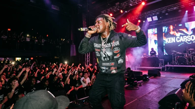 Ken Carson net worth rapper performing live on stage