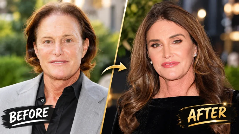 Caitlyn Jenner speaking at a public panel about transgender visibility